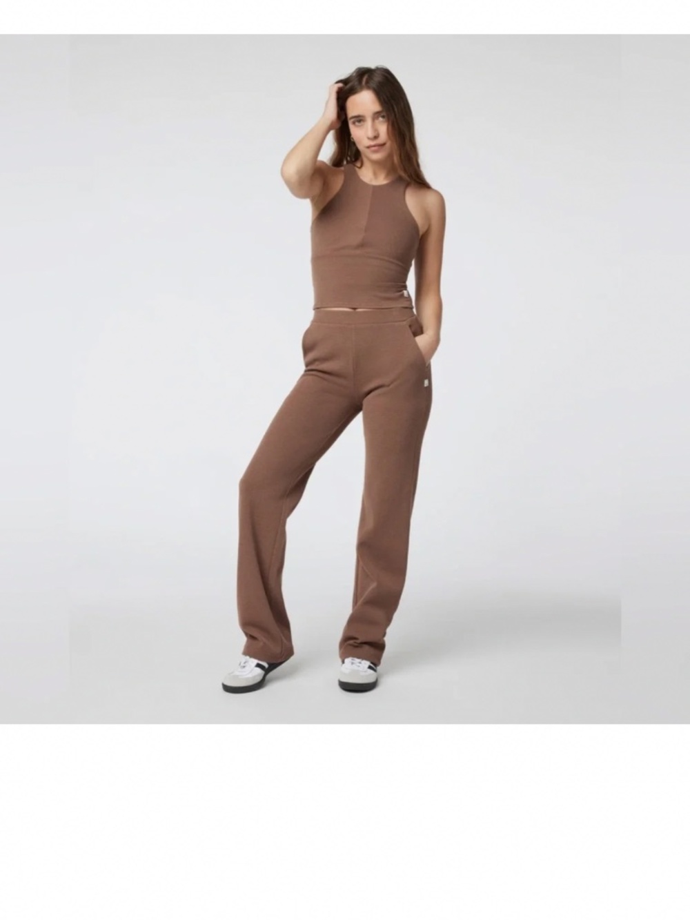 Vuori Aston Rib Pant and tank built in bra lounge set size XS-S